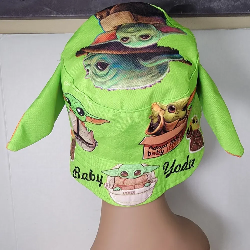 Star Wars Green Baby Yoda Adult Bucket Hat w/ Ears - NWOT